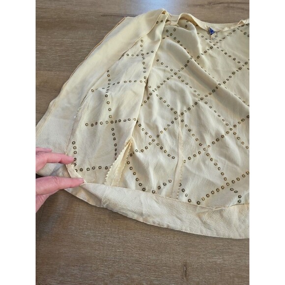 Vintage Original Design Cream Top with Rhinestones Medium to Large - Picture 8 of 9
